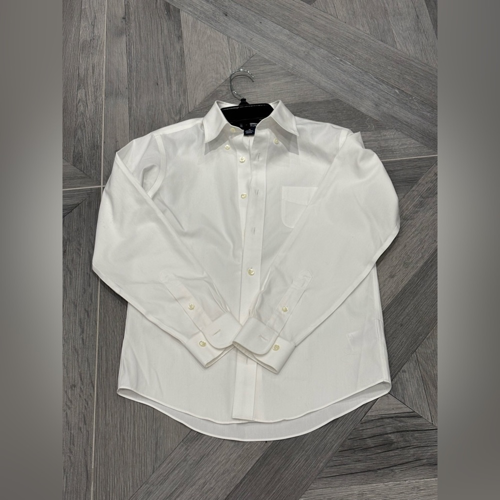 Brooks Brothers Boys White Dress Shirt, 12